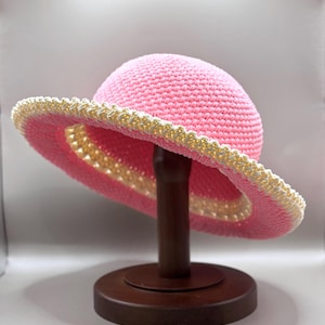 1pcs Crochet Pink Hat, Beach Hat, kids Gift, Summer Sun Hat, Unique Hat, Gift For Girl, baby gift, new year gift