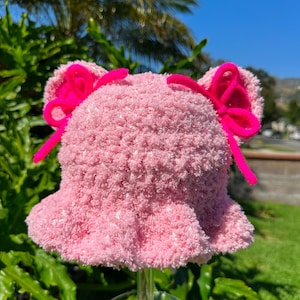 Pink Teddy Bear Crochet Hat